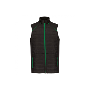 Bodywarmer bi-matière Black / Kelly Green