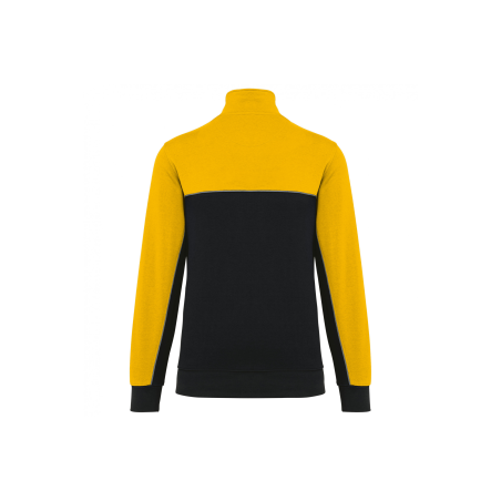 Sweat-shirt col zippé Black / Yellow
