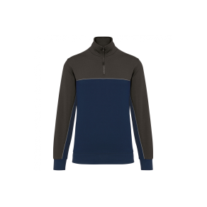 Sweat-shirt col zippé Navy / Dark Grey
