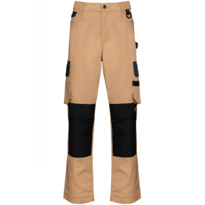 Pantalon de travail bicolore Camel / Black