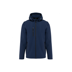 Veste Softshell à capuche manches amovibles Navy