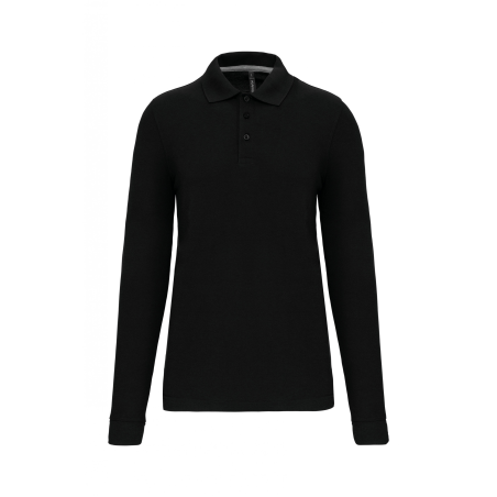 Polo manches longues homme Black