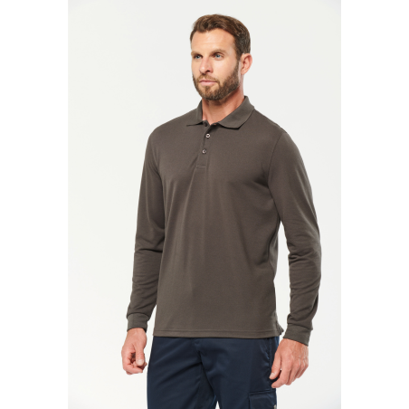 Polo manches longues homme Black