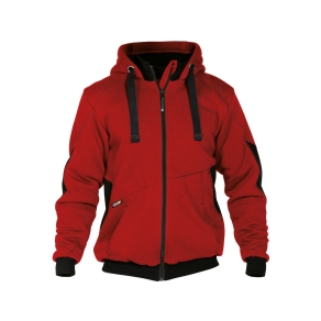 VESTE SWEAT-SHIRT ROUGE/NOIR