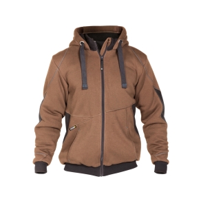 VESTE SWEAT-SHIRT CAMEL/GRIS