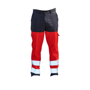 PANTALON HV EN20471 GRIS/ROUGE