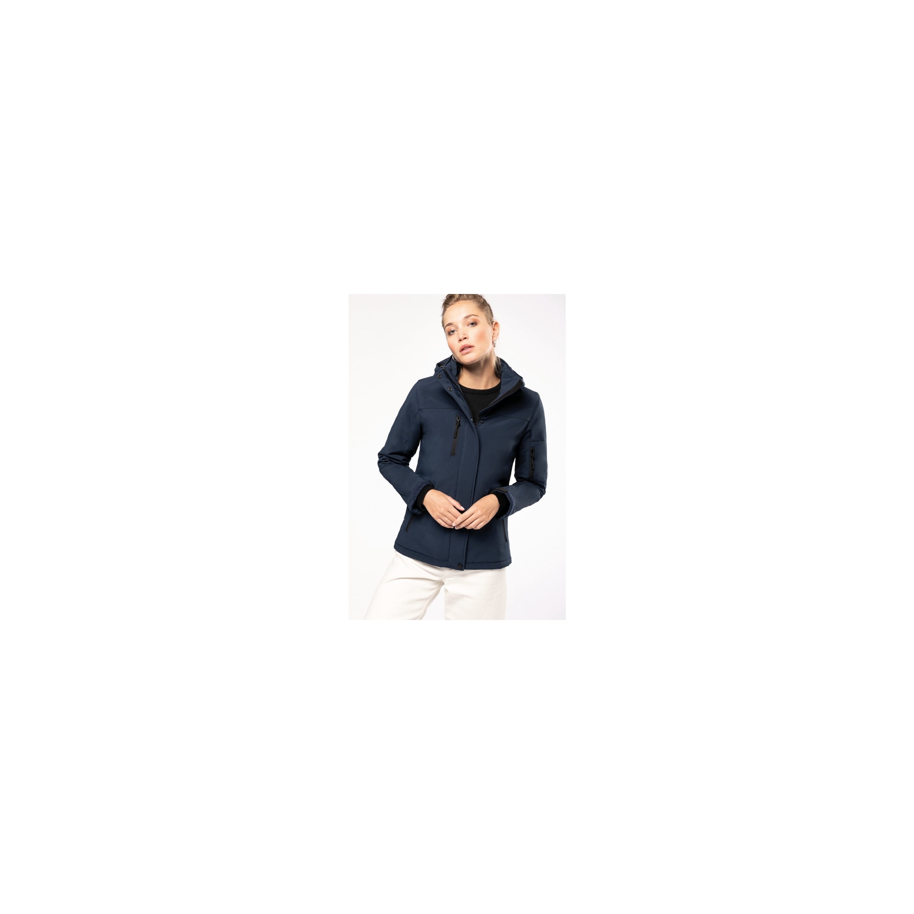 Veste Softshell Longue Femme Eddie Bauer – Violette, Doublée, Capuche – Taille M – Occasion