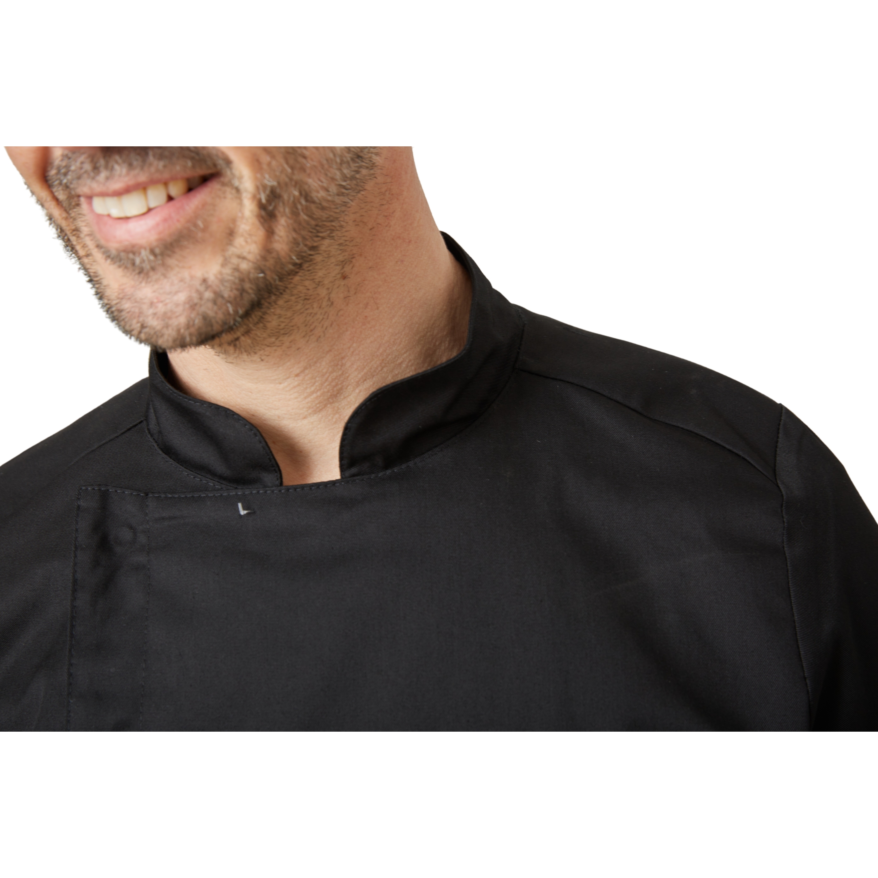 Blouse De Cuisinier Homme Femme - Veste De Cuisine à Manches Longues - Noir Taille M - Lavable En Machine