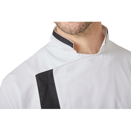 Veste de cuisine apprentie blanche et noire