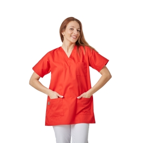 Tunique de travail médical esthetique Rouge