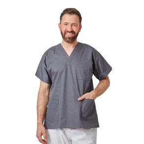 Tunique de travail Homme Femme Grise Médical dentiste vétérinaire