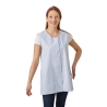 Blouse tablier sans manches rayée ciel