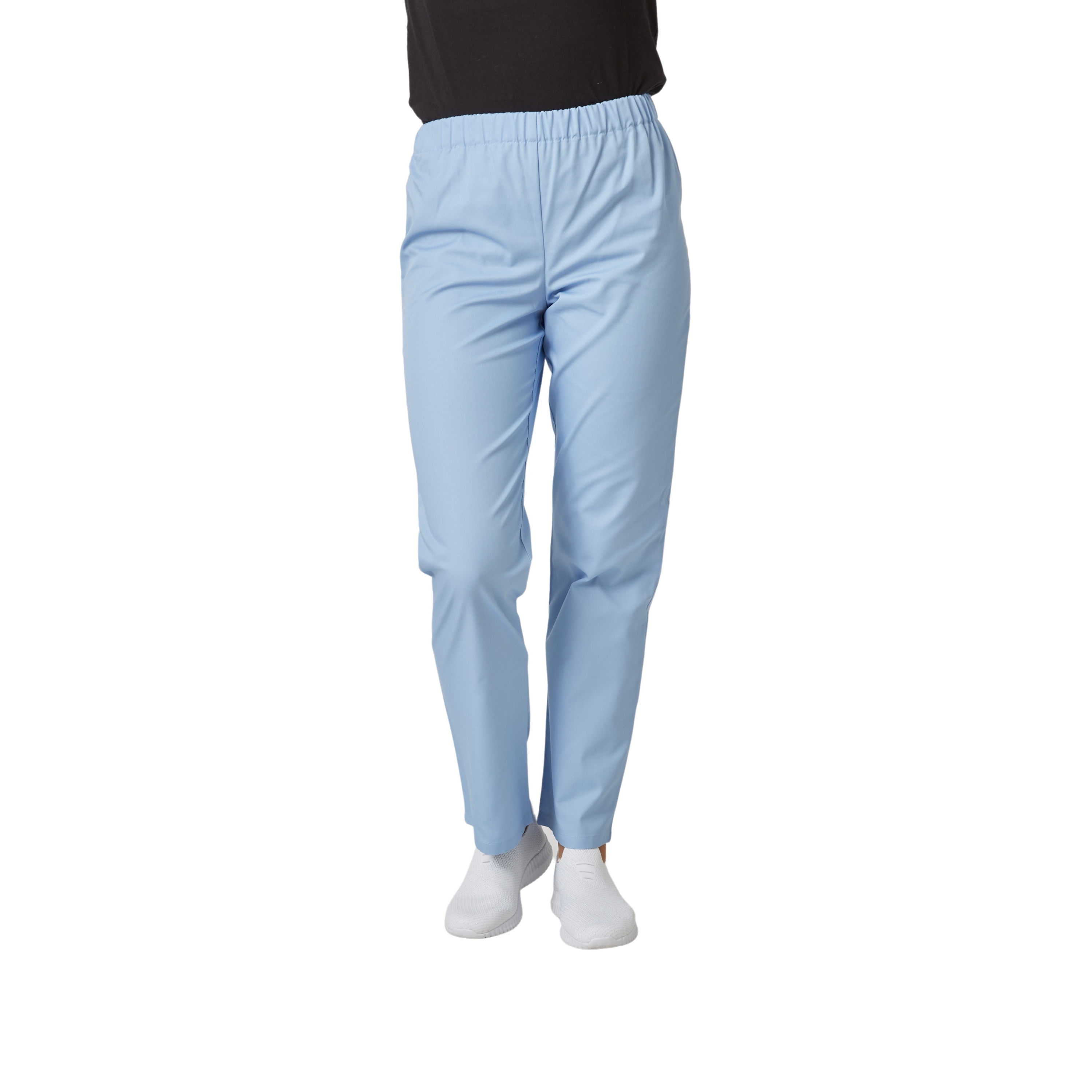 Pantalon médical mixte taille élastiquée coloris bleu ciel