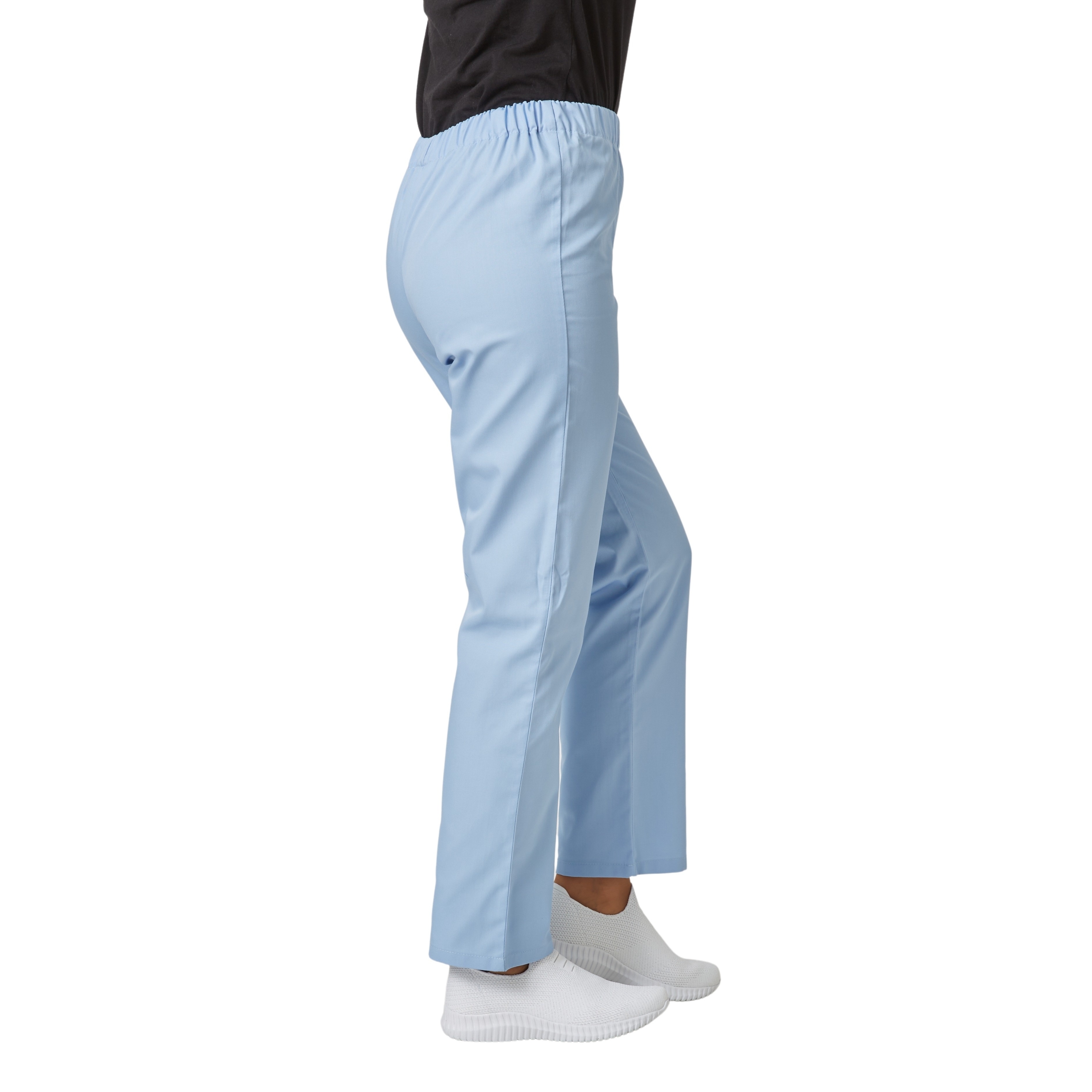 Pantalon médical mixte taille élastiquée coloris bleu ciel