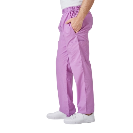 Pantalon médical avec poches popeline 65/35 Violet