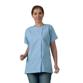 Blouse medicale courte pour infirmiere coloris ciel