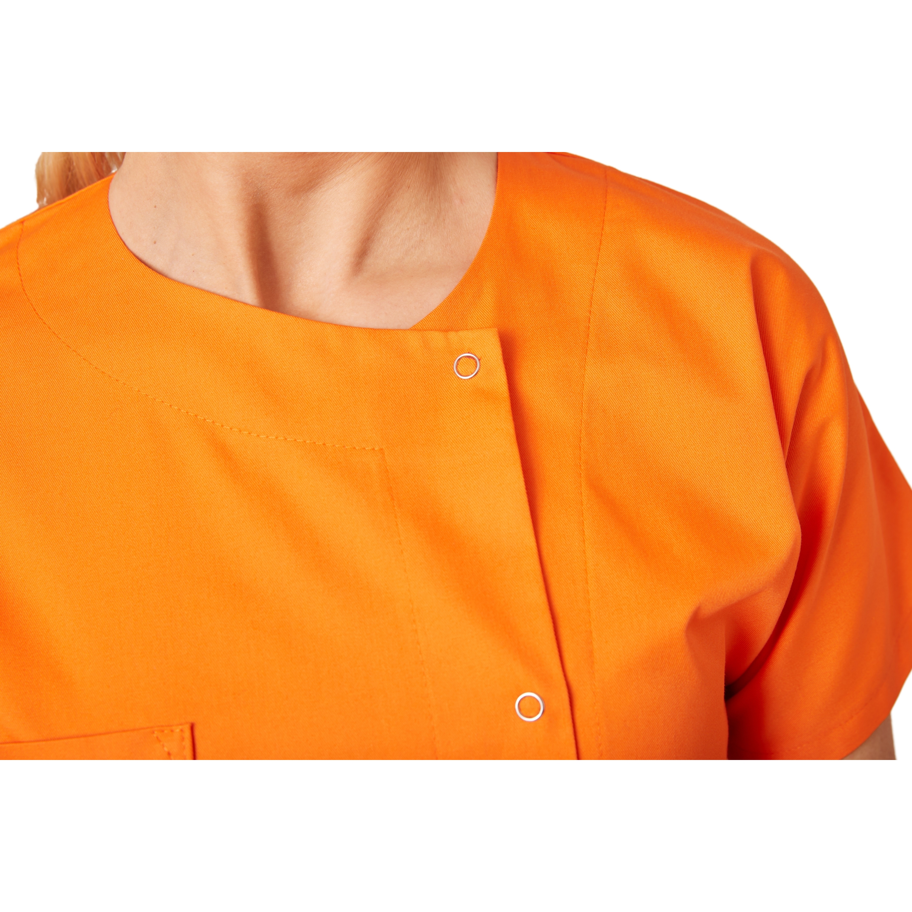 Blouse Médicale Femme B-well Julia - Manches Courtes - Col V - 3 Poches - Élasthanne - Anti-rides - Polyester-viscose