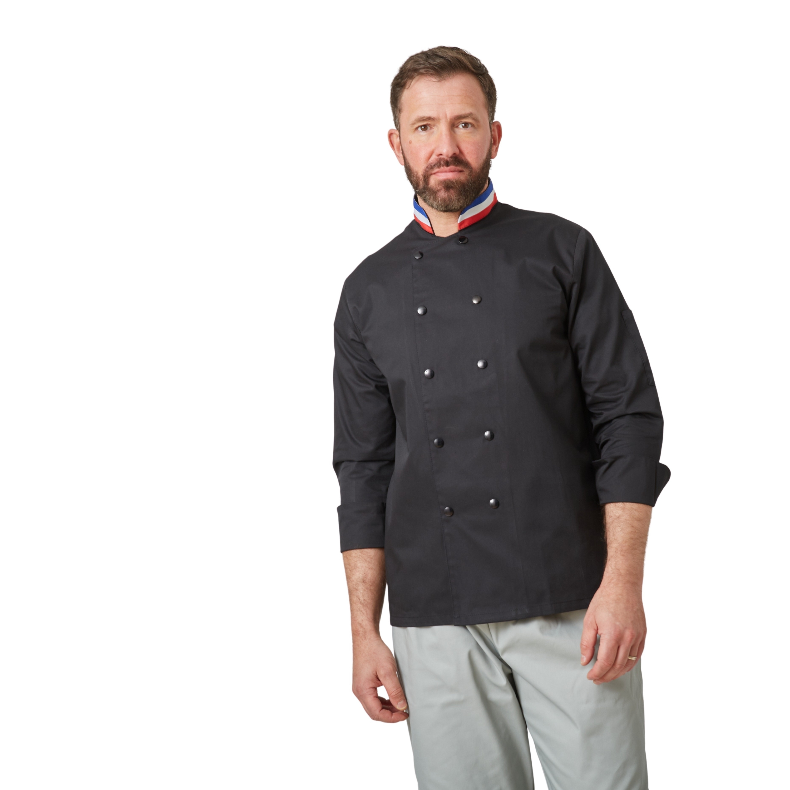 Veste De Cuisinier Pour Homme - Col Montant Et Manches Courtes - Tissu Léger Et élastique - Pour Restaurant, Traiteur