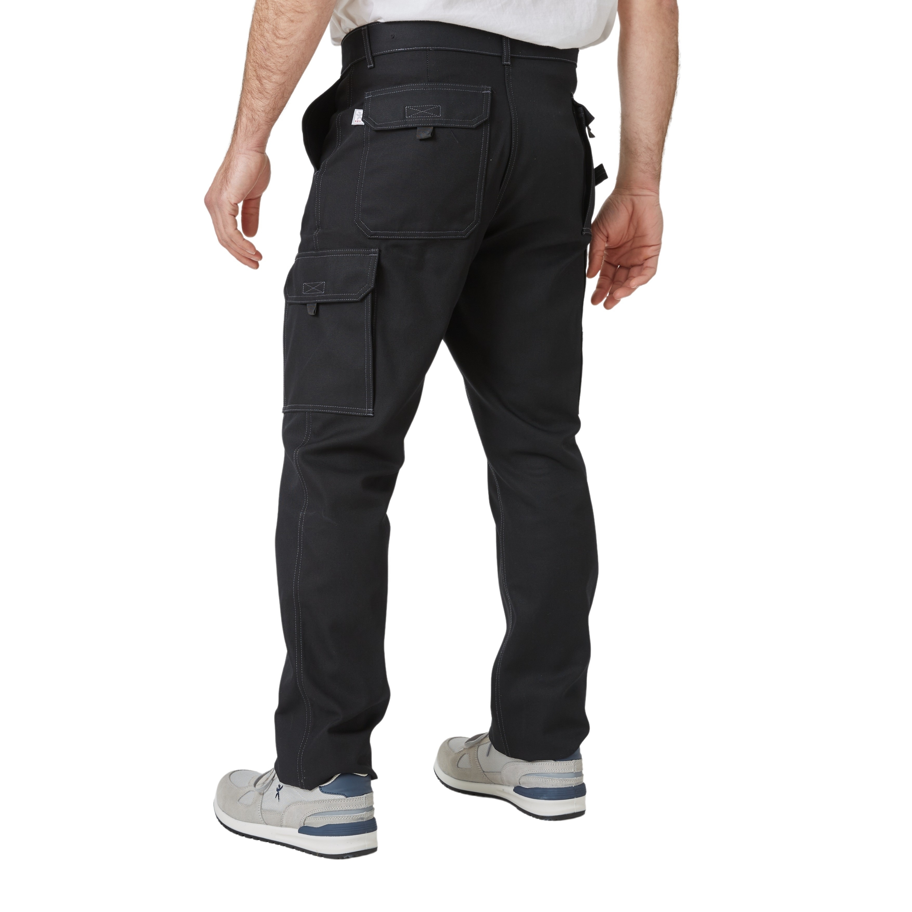 Pantalon de Travail, 100% Coton, Irrétrécissable, Elastique au Dos