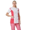 Tunique médicale blouse tunique moderne Blanc Rose