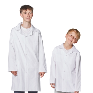 Blouse Blanche Médicale Coton - Manches Longues Unisexe Pour Labo, école - 8