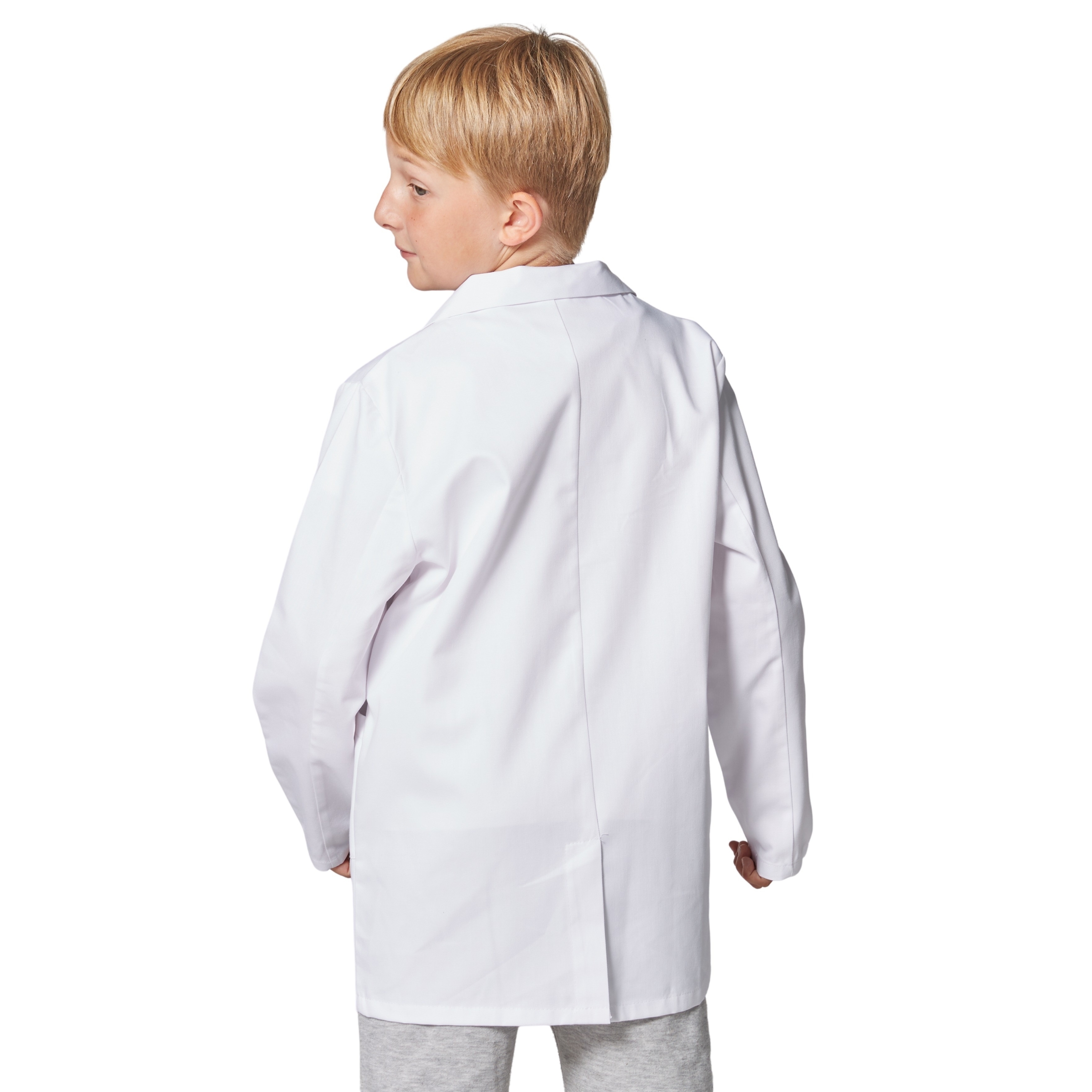 Blouse Blanche De Laboratoire Unisexe - Coton/Polyester, Manches Longues Avec Poches - Pour Chimie, Médecine, Atelier