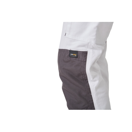 Pantalon de peintre blanc avec elasthane