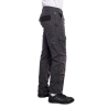 Pantalon de travail gris avec élasthanne et poches genoux