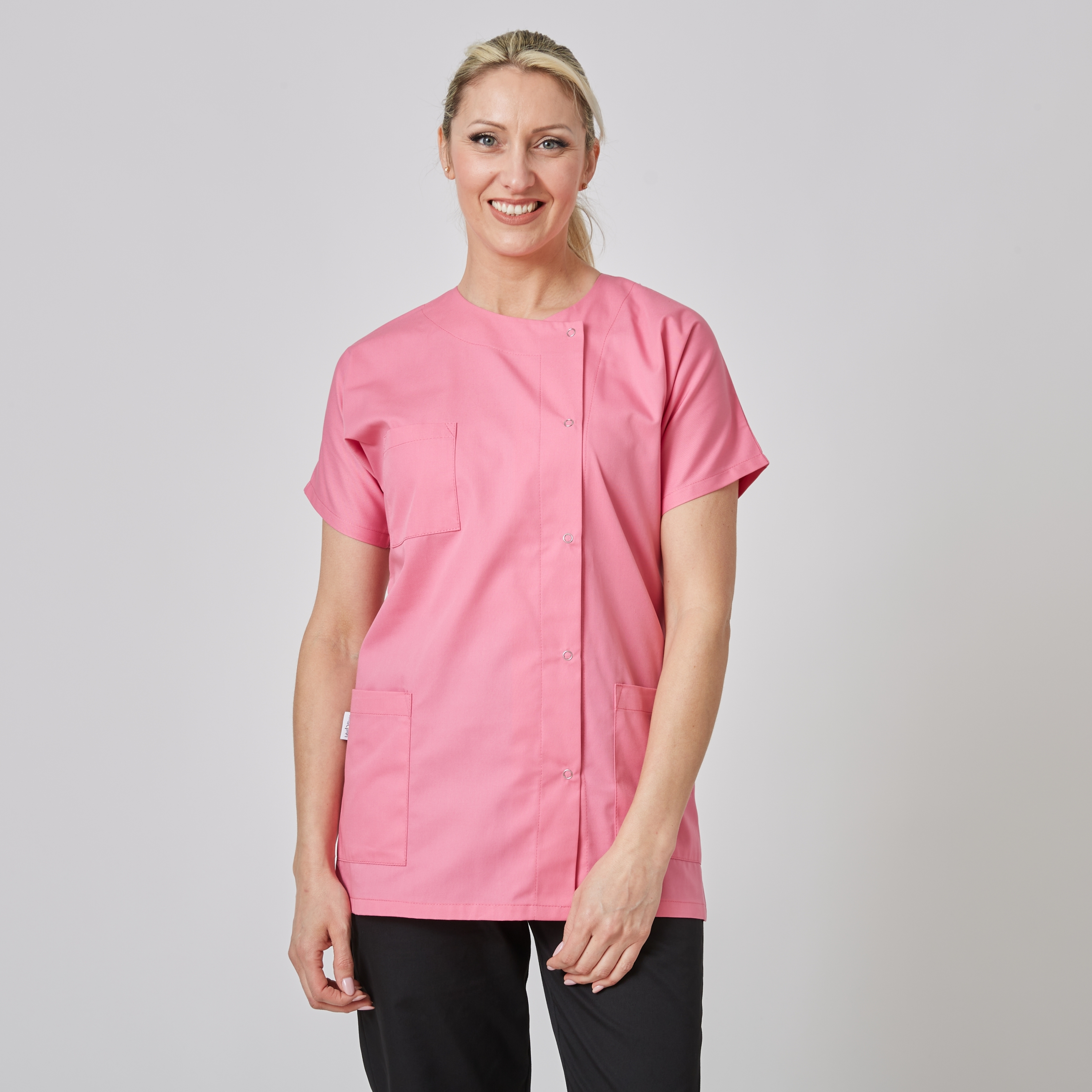 Blouse médicale Julia forme tunique couleur rose