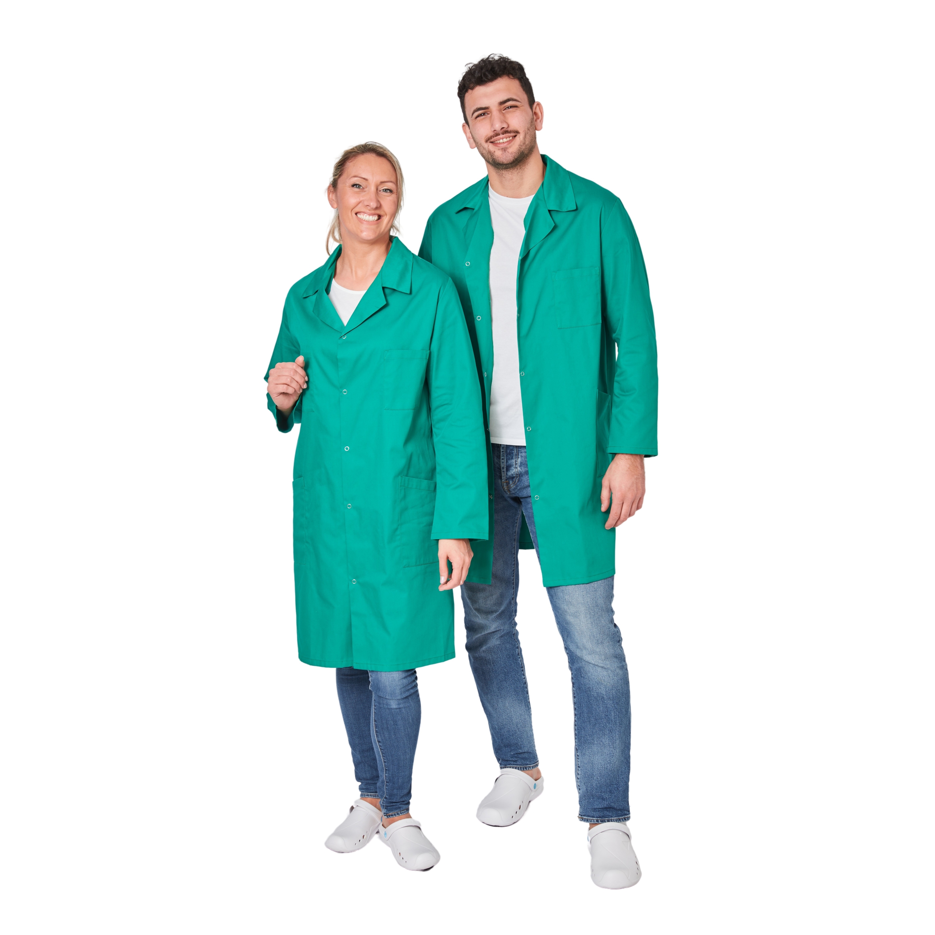 Blouse De Travail Bleue - Veste Professionnelle Labo, Atelier Ou Bricolage, Avec Bandes Réfléchissantes Et Poches Pratiques - 2