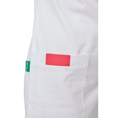 Tunique médicale Blanc fushia blouse medicale Fushia