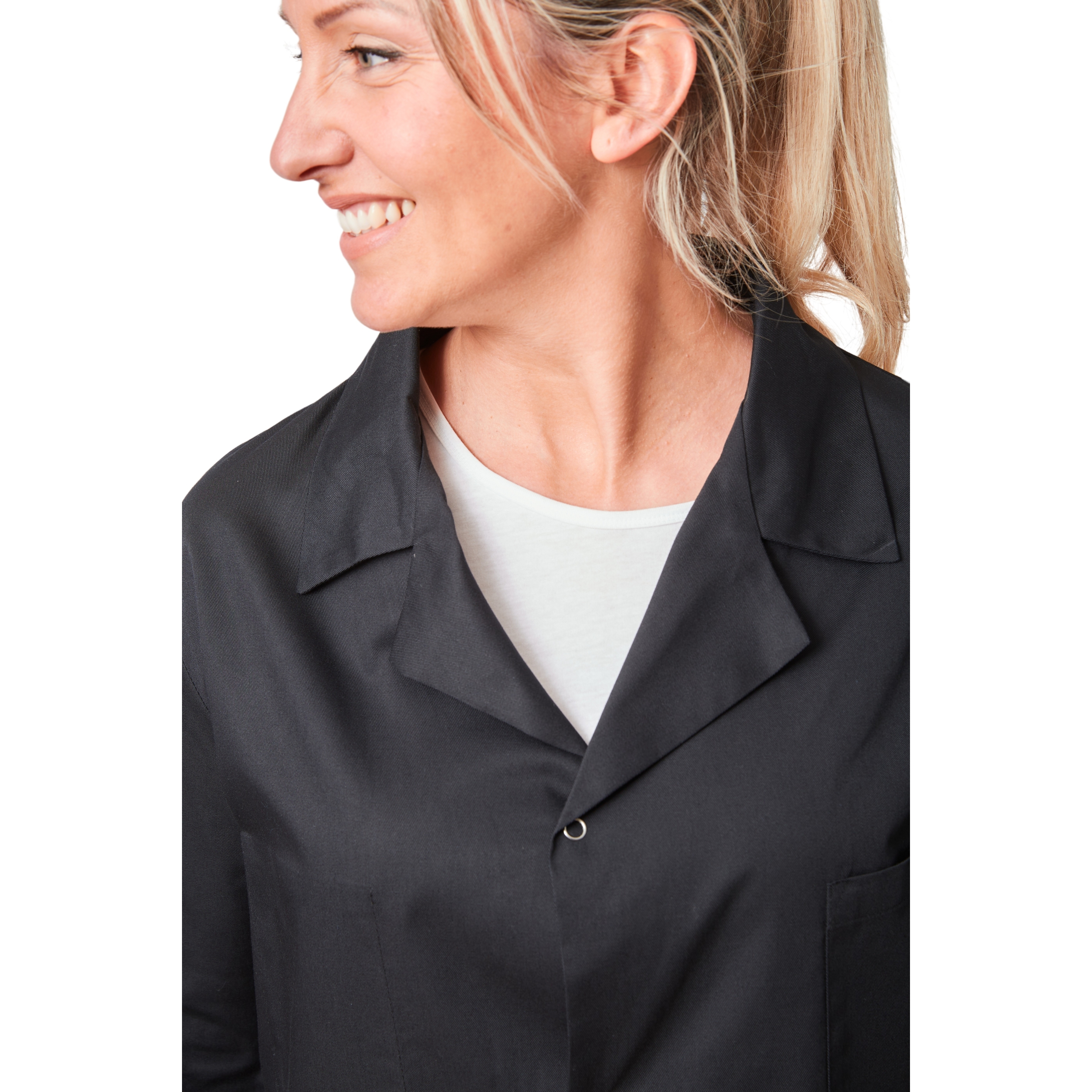 Blouse Femme Weill Noire Brodée Avec Doublure - Taille 46 XXXL, Manches Longues, Occasion Très Bon état