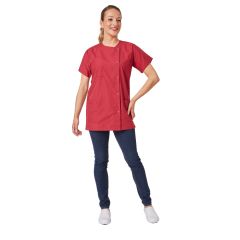Blouse medicale femme Tunique de travail brodeaux manches courtes