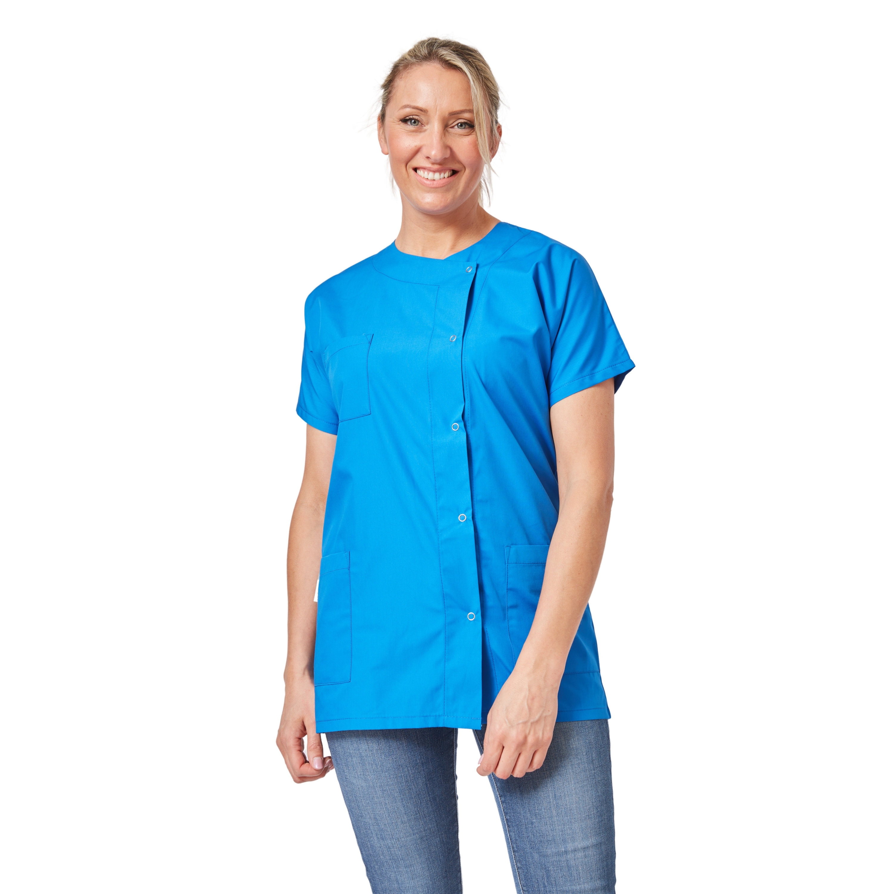 Tunique Maje Taille 40 - Couleur Bleu Et Blanc, Manches Courtes, Coton, Très Bon état Occasion