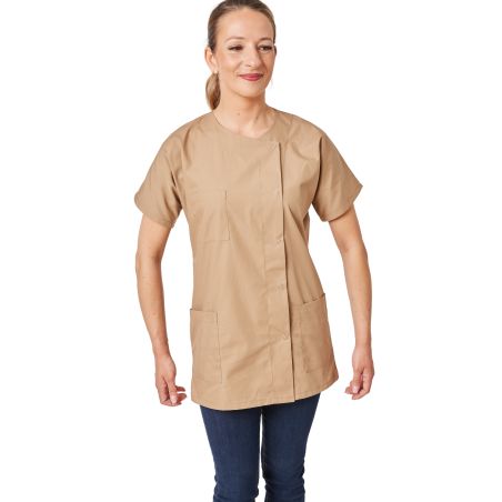 Blouse de travail femme Blouse estheticienne Blouse femme beige