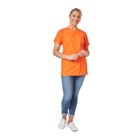 Tunique de travail Orange Femme blouse de travail orange femme medical industrie