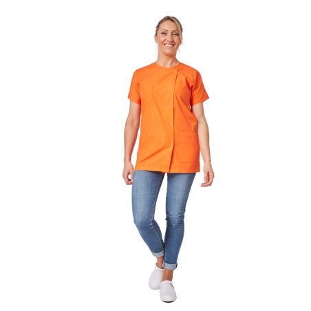 Tunique de travail Orange Femme blouse de travail orange femme medical industrie