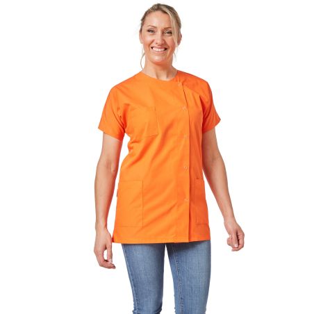 Tunique de travail Orange Femme blouse de travail orange femme medical industrie