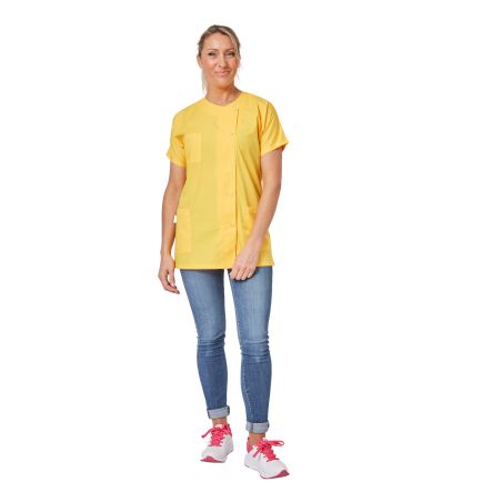 Tunique de travail femme blouse medicale femme jaune poussin