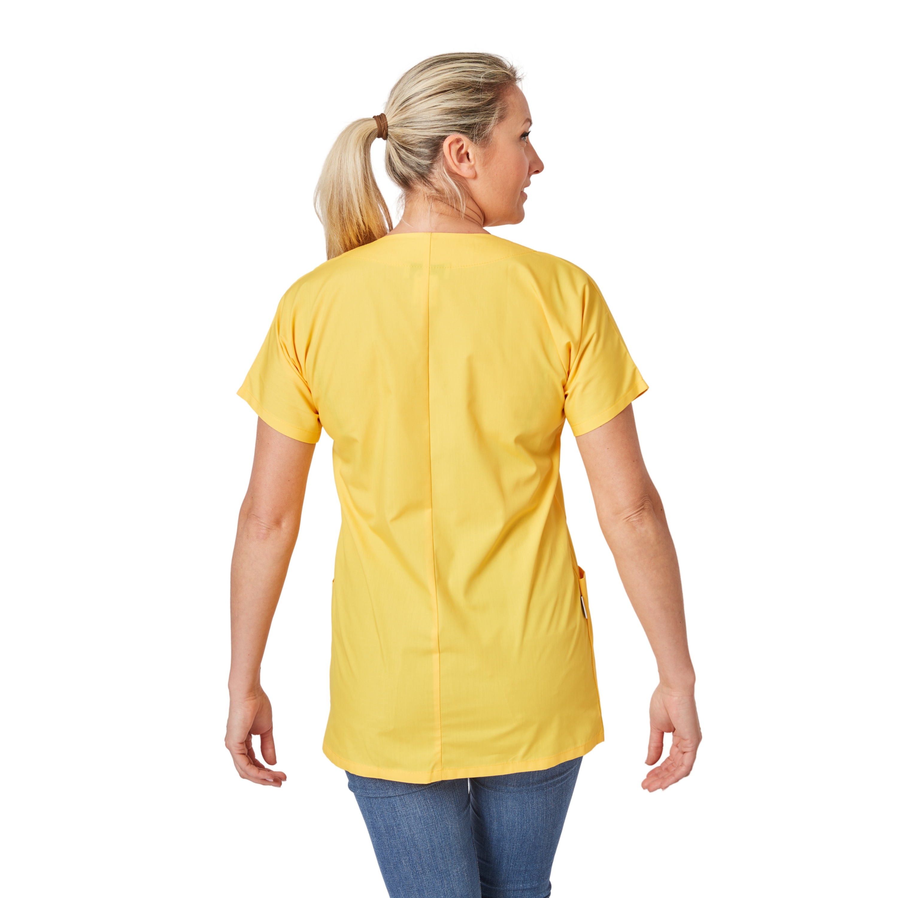 Tunique Médicale Noël Femme Col En V Blouse Medicale Banche Manche