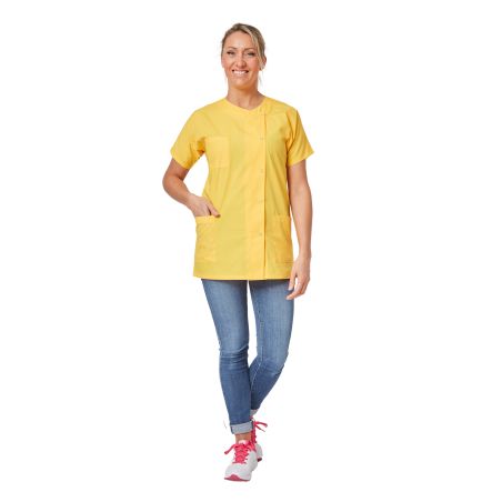 Tunique de travail femme blouse medicale femme jaune poussin