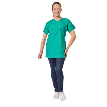 Tunique de travail verte blouse medeciale blouse as Blouse aide a domicile blouse nettoyage proprete