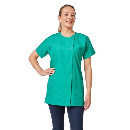 Tunique de travail verte blouse medeciale blouse as Blouse aide a domicile blouse nettoyage proprete