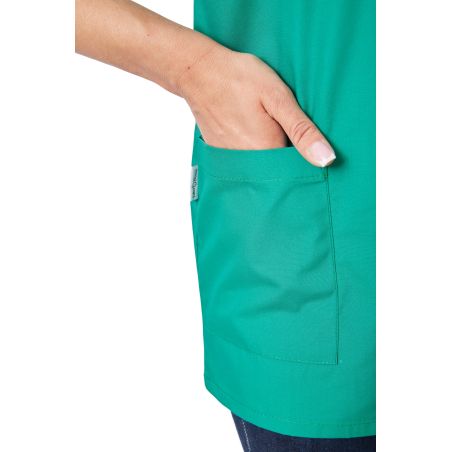 Tunique de travail verte blouse medeciale blouse as Blouse aide a domicile blouse nettoyage proprete