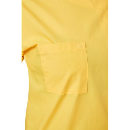 Tunique medicale Jaune legere en popeline blouse medicale jaune