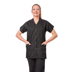 Tunique de travail Femme Noire manches courtes