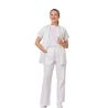 Ensemble medical Blanc Tunique + Pantalon Taille XS à 4XL