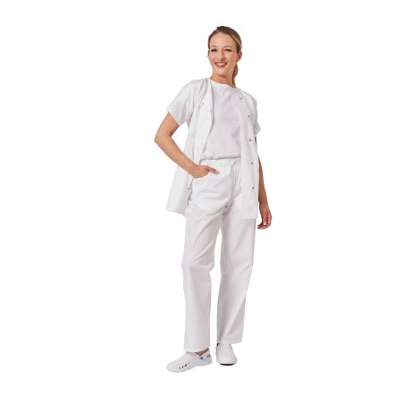 Ensemble medical Blanc Tunique + Pantalon Taille XS à 4XL