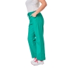 Ensemble médical unisexe vert bloc opératoire – tunique col V et pantalon – vue 2