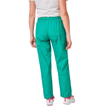 Ensemble médical unisexe vert bloc opératoire – tunique col V et pantalon – vue 4